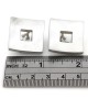 Open Square Concave Modernist Earrings